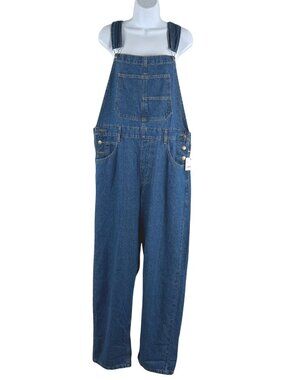 We The Free Ziggy Denim Overall Large Straight Leg Sapphire Blue NWT DR-1932